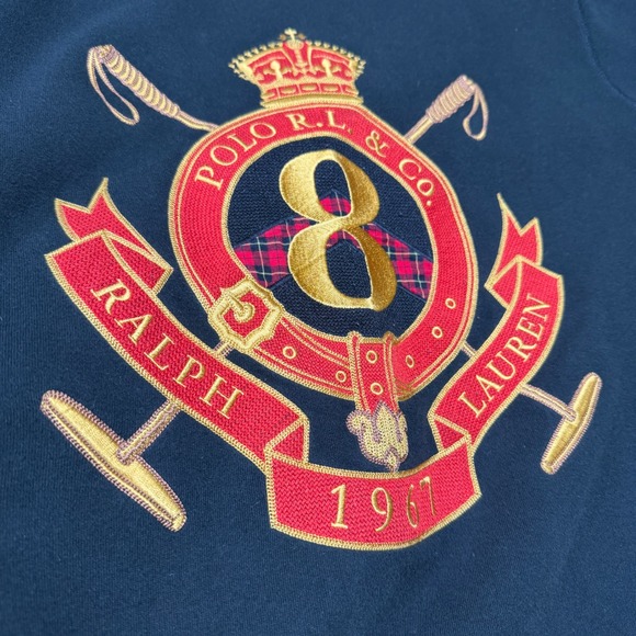 Polo Ralph Lauren Mens Lunar New Year Crest Embroidered Sweatshirt Preppy L - Picture 3 of 9